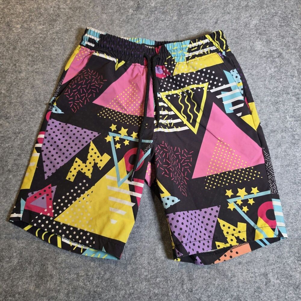 Rebel Minds Boys Size 8 Shorts Retro 80s 90s Memphis Neon Geometric